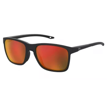 Under Armour UA-7002-S-3 Kinder-Sonnenbrille - Matt Schwarz, Smoke Grey Gläser, 56/18/135 mm