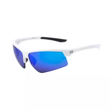 Under Armour UA Clutch Sonnenbrille - Herren Sport Wrap-Around - Schwarzer Rahmen Smoke-Glas 71/09/130 mm