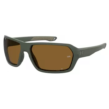 Under Armour UA-RECON-DLD Herren Polarized Sport Sonnenbrille - Matt Schwarz/Grau - 64/15/125 mm