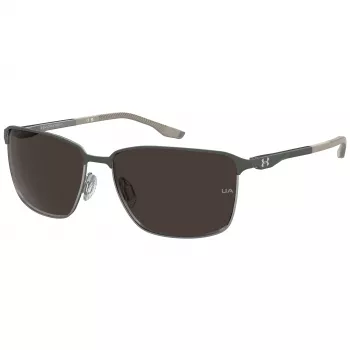 Under Armour UA Retain Edge Herren Sportsonnenbrille - Matt Schwarz / Rauchgrau - 61 mm Glas