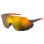 Under Armour UAHALFTIMEF2M Unisex-Sonnenbrille - Schwarzer Rahmen, graue Gläser, 65 mm Glasbreite, 120 mm Bügellänge