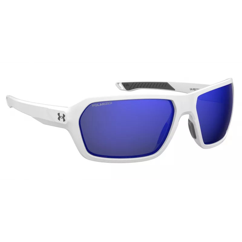 Under Armour UARECON6HTG47 Herren-Sonnenbrille - rechteckig, Wrap-Around, grüne Gläser, Havanna-Rahmen