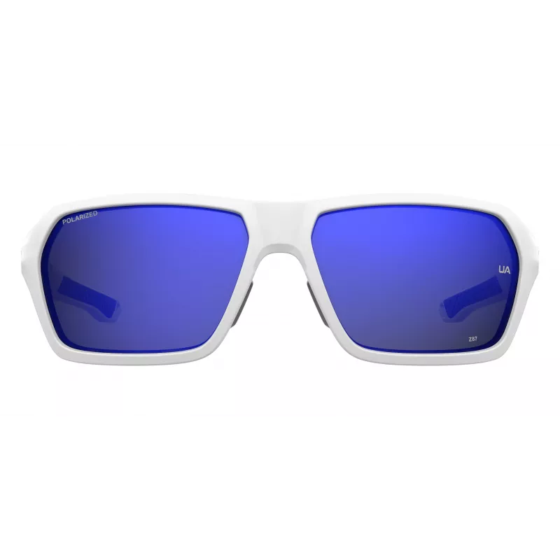 Under Armour UARECON6HTG47 Herren-Sonnenbrille - rechteckig, Wrap-Around, grüne Gläser, Havanna-Rahmen