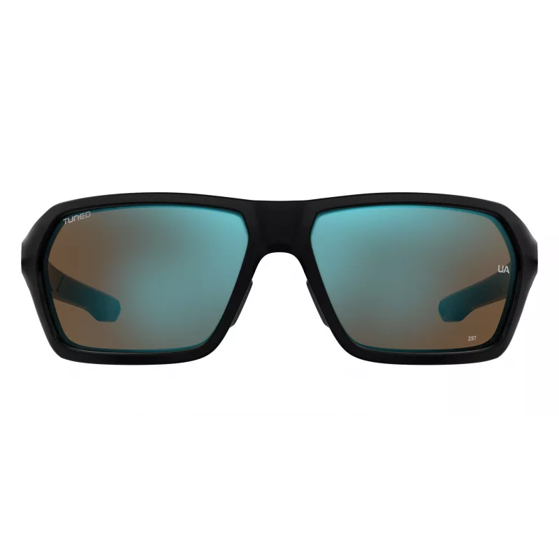 Under Armour UARECON807G4W Herren Sport-Sonnenbrille - Matt Schwarzer Rahmen, Graue Polarisierte Gläser, 64/17/125 mm