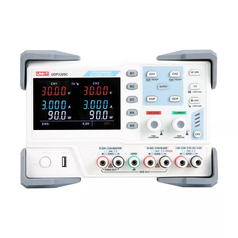 UNI-T UDP3305C Programmierbares DC-Netzteil, 3 Kanäle, 0-30V/0-5A, 325W