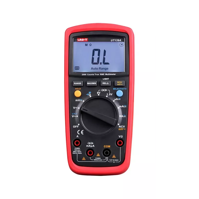 UNI-T UT139A True RMS Digitalmultimeter 6000 Counts, CAT III 600V