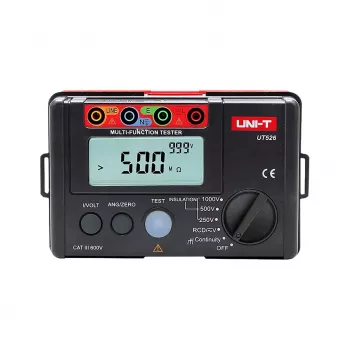 UNI-T UT526 Multifunktionsmessgerät für Elektriker - Isolations-, RCD-, Schleifen-/PFC-/PSC-, Spannungs- und Durchgangsprüfung