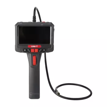 UNI-T UT663B-2m Industrie-Endoskop mit 4,3 inch IPS-Bildschirm, 5,5-mm-Sonde IP67, 1080P-Kamera, 2-m-Kabel halbsteif, 6 LED-Leuchten, 2600-mAh-Akku