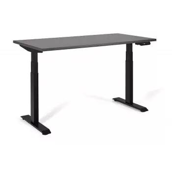 UNIQUE ACTIVE I Elektrischer höhenverstellbarer Schreibtisch 140x70 cm Schwarz