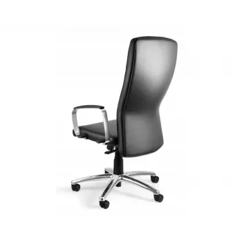 UNIQUE Adella C239 Bürostuhl, echtes Leder HL-4, schwarz