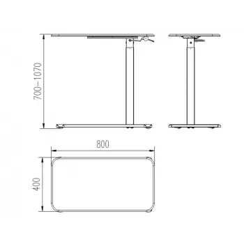 UNIQUE LAPTOP DESK Höhenverstellbarer Schreibtisch/Tisch Schwarz