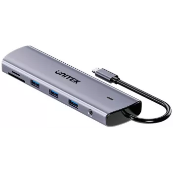 Unitek 4-Port USB 3.0 Hub mit 30cm Kabel, Grau