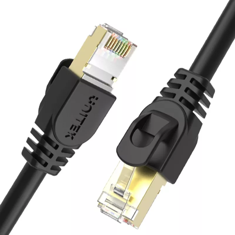 UNITEK Cat.7 SSTP Ethernet-Patchkabel RJ45, 0,5 m, Grau, 10 Gbit/s, 600 MHz, vergoldet