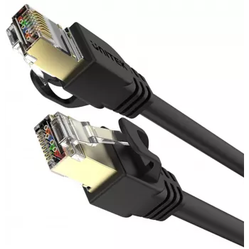 UNITEK Cat.7 SSTP Ethernet-Patchkabel RJ45, 0,5 m, Grau, 10 Gbit/s, 600 MHz, vergoldet