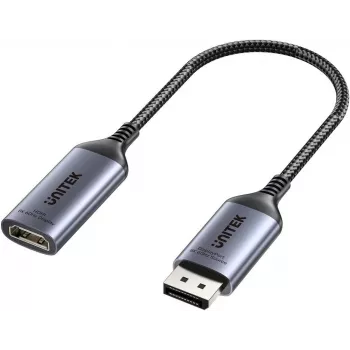 UNITEK DisplayPort 1.4 auf HDMI 2.1 Adapter, 8K@60Hz, Aktiv, Aluminium