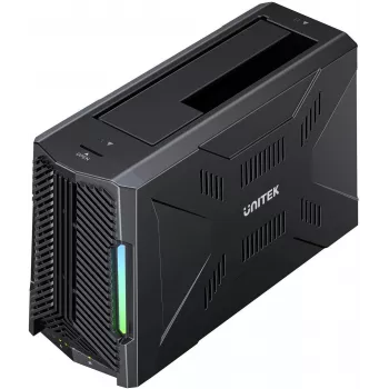 UNITEK Docking Station mit 1x M.2 NVMe und 1x SATA Laufwerk, USB-C 10 Gbit/s, Offline-Klon, S1234B01-EU