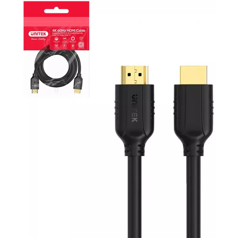 UNITEK HDMI 2.0 Kabel 4K 60Hz HDR ARC 2m Schwarz