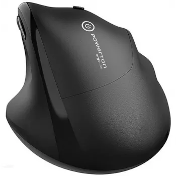 UNITEK Powerton ERGO CLOE Wireless Mouse – Schwarz, 1600 DPI, ergonomisches Design für Rechtshänder
