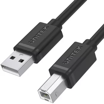 UNITEK USB 2.0 Typ-A Stecker auf Typ-B Stecker Kabel 2m Schwarz