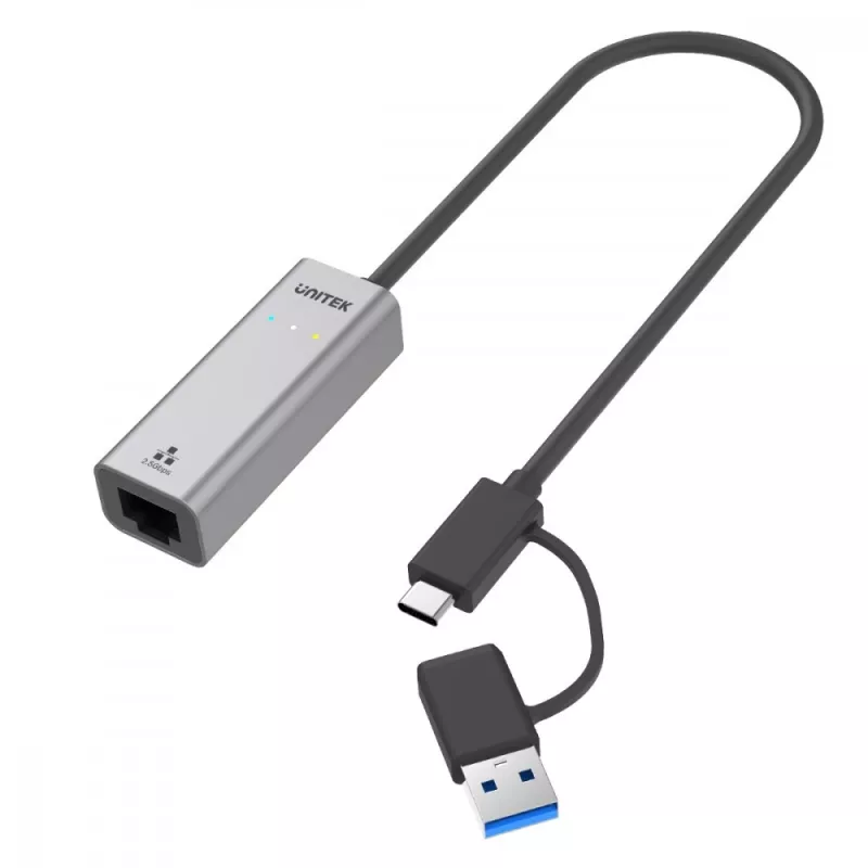 UNITEK USB-A/C 3.1 Gen 1 auf RJ45 2.5 Gigabit Ethernet Adapter U1313C