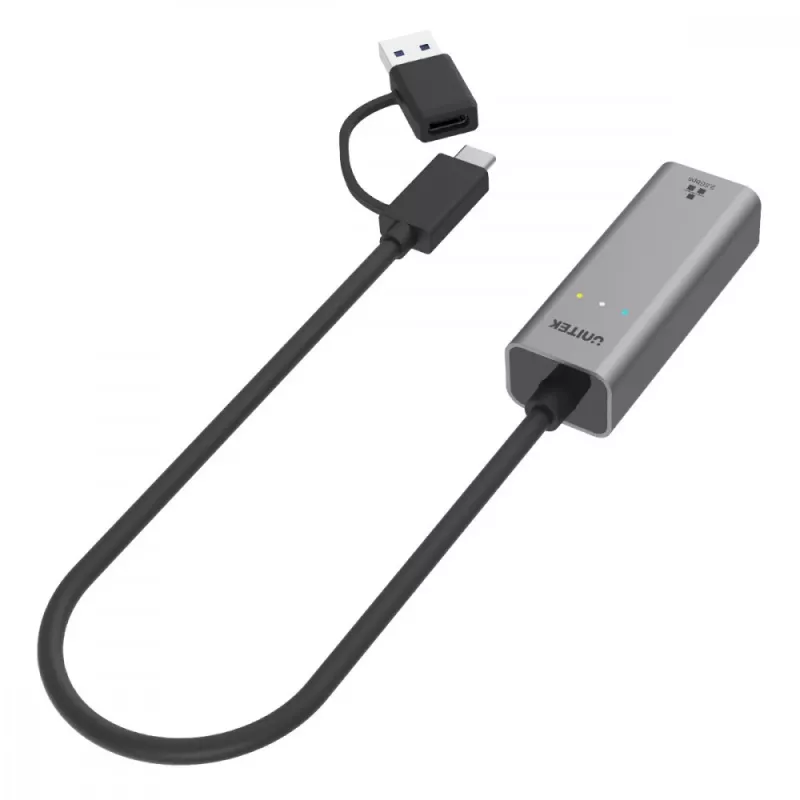 UNITEK USB-A/C 3.1 Gen 1 auf RJ45 2.5 Gigabit Ethernet Adapter U1313C