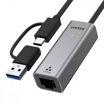 UNITEK USB-A/C 3.1 Gen 1 auf RJ45 2.5 Gigabit Ethernet Adapter U1313C