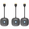 UNITEK Wireless HDMI 1080p AV Signal Transmitter System, 1 Sender + 2 Empfänger, Schwarz