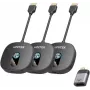 UNITEK Wireless HDMI 1080p AV Signal Transmitter System, 1 Sender + 2 Empfänger, Schwarz