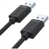 UNITEK Y-C442GBK USB 2.0 Type-A Stecker auf Type-A Stecker Kabel 1,5 m Schwarz