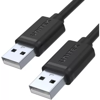 UNITEK Y-C442GBK USB 2.0 Type-A Stecker auf Type-A Stecker Kabel 1,5 m Schwarz