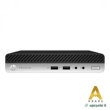 Upcycle IT HP ProDesk 400 G4 DM Desktop Mini PC - Intel Core i5-7500T, 8 GB RAM, 256 GB SSD, Windows 10 Pro, Schwarz