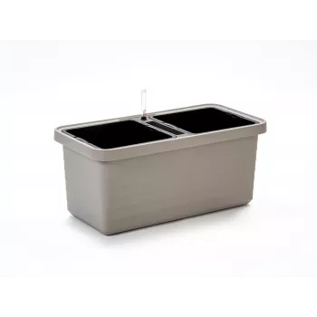 Urbalive Berberis Duo Selbstbewässerungs-Pflanzkasten 78 x 39 cm, Hellgrau