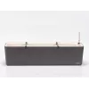 URBALIVE BERBERIS Selbstbewässernder Rechteckpflanzkasten 80 x 20 cm, Grau