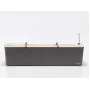 URBALIVE BERBERIS Selbstbewässernder Rechteckpflanzkasten 80 x 20 cm, Grau
