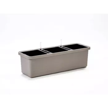 Urbalive Berberis Trio Selbstbewässernder Pflanzkübel 117 x 39 cm, Hellgrau