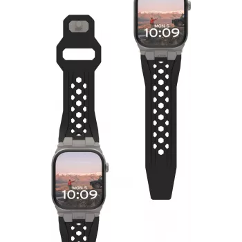 Urban Armor Gear Monarch Armband für Apple Watch Ultra/42/44/45/46mm – Schwarz/Titan