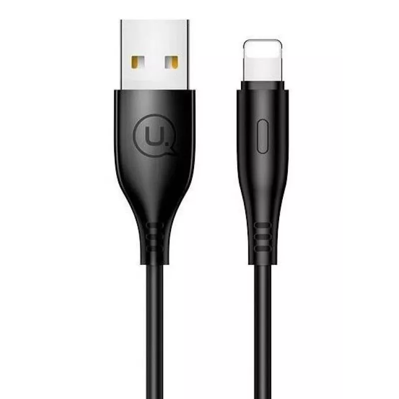 USAMS Apple Lightning 2A Charge 1m Kabel Schwarz