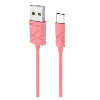 USAMS US-SJ039 U-Gee Pro PVC Universal Micro USB auf USB Daten- & Fast 2A Ladekabel 1m Rot