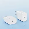 USAMS Yi Series T65 20W PD Fast Charger mit USB-C auf USB-C 60W Kabel, Weiß (OYXLTZ01)