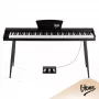 V-TONE BL-130 BK Digitalpiano mit 88 gewichteten Hammertasten, 16 Klangfarben, 128-stimmiger Polyphonie, 3 Pedalen und 2x25W Lautsprechern - Schwarz