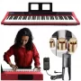 V-TONE BL-190 88-Tasten tragbares Digitalpiano mit gewichteter Hammermechanik, Schwarz
