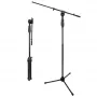 V-TONE DELUXE M1 Solo Mikrofonstativ mit Auslegerarm und Stativbasis, höhenverstellbar 900-1600 mm, Schwarz