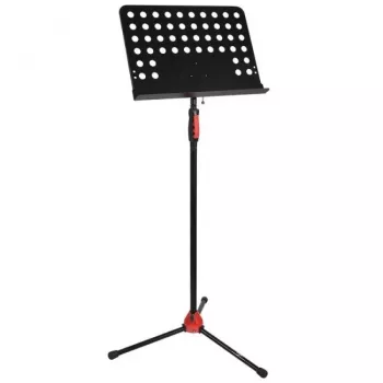 V-TONE DELUXE P1 Verstellbarer Notenständer für Texte und Notenblätter, faltbares Stativ mit Tragetasche, Schwarz