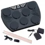V-TONE ED7 Tragbares elektronisches Schlagzeug mit USB-C, 7 Silikon-Pads, 2 Fußpedalen, 5 Preset-Kits, eingebautem Lautsprecher
