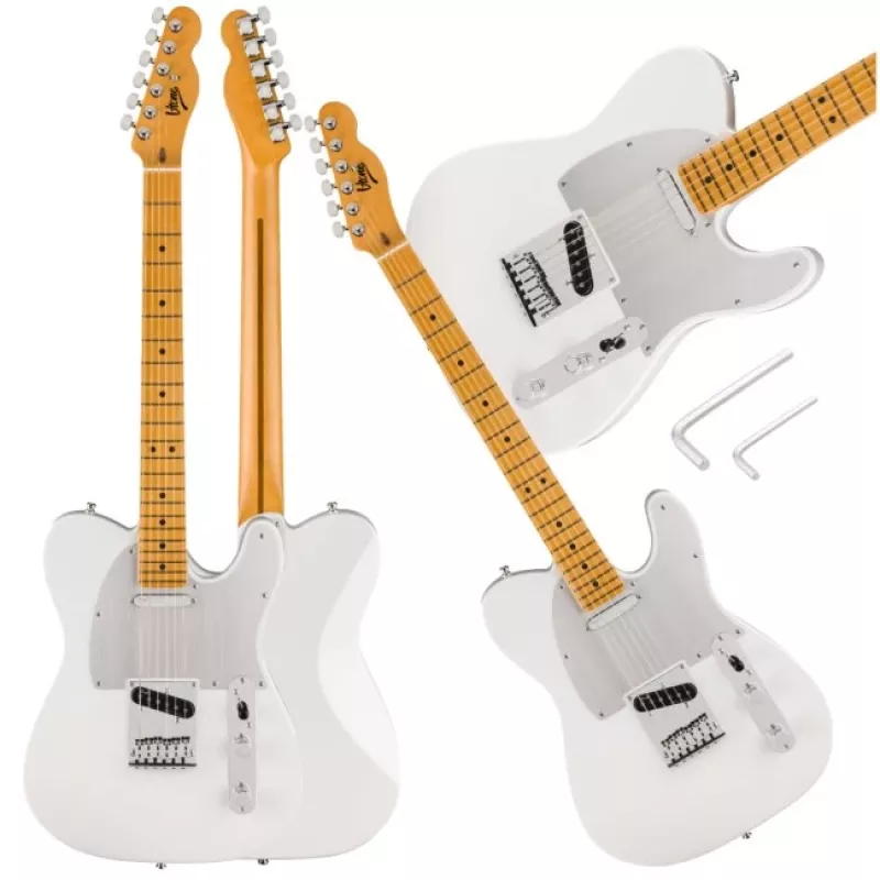 V-TONE ETL39 WH 4/4 Telecaster E-Gitarre, Weiß