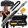 V-TONE PICCOLO 1 Piccolo Flöte in C, ABS-Harz, Neusilber-Kopfstück, vernickelte Klappen, Böhm-System, Split E, C-Fuß, Schülermodell, mit Hartschalenkoffer und Zubehör
