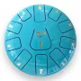 V-TONE VBJ 8-11 C Steel Tongue Drum Tank Drum, 11 Noten, C-Dur, Matt Schwarz, mit Schlägeln und Tasche