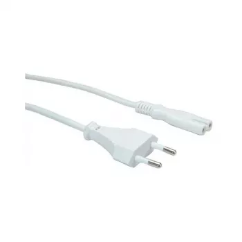 VALUE AC-Netzkabel – Eurostecker auf IEC 60320 C7, 1 m, Weiß
