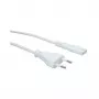 VALUE AC-Netzkabel – Eurostecker auf IEC 60320 C7, 1 m, Weiß