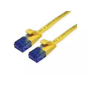 VALUE Cat.6A UTP Extra-Flat Patch Cable, Gelb, 0,5 m